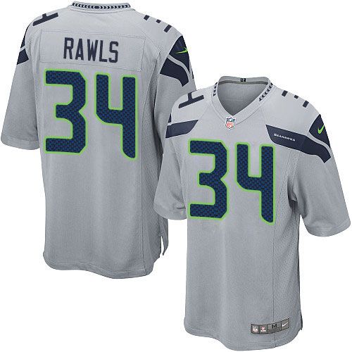 Nike Seahawks #34 Thomas Rawls Grey Alternate Youth Stitched NFL Elite Jersey - Click Image to Close